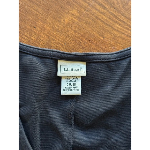 L L Bean Black Sleeveless V Neck Midi Dress Pockets Women's XL Regular - Picture 4 of 7